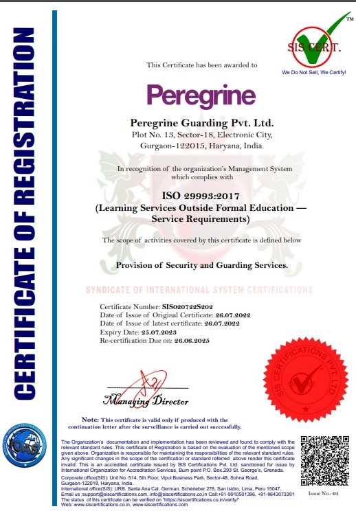 Peregrine Guarding Pvt Ltd-Hyderabad